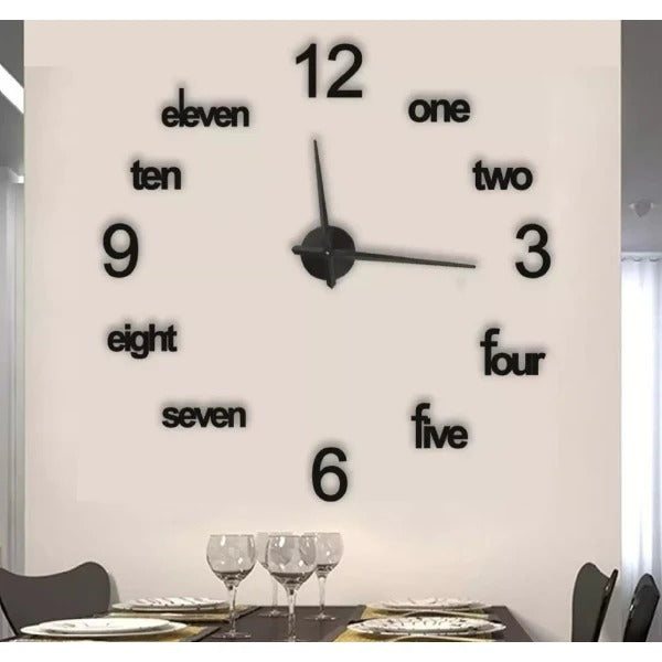 Acrylic Wall Clock 3D Wooden DIY Design Wall Decoration