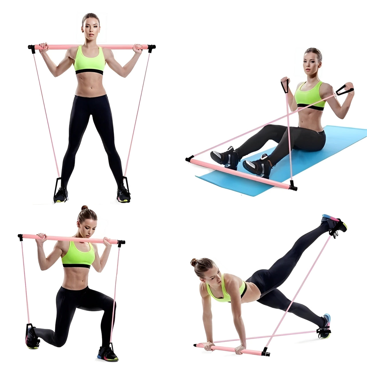 Three-section Pilates fitness stick