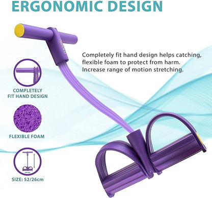 Tummy Trimmer – Foot Pedal Elastic Resistance Band (Random Color)