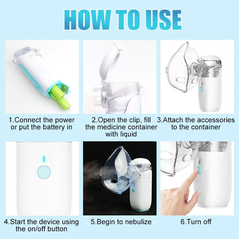 Portable Mesh Nebulizer Best Price in Pakistan, USB Rechargeable, Silent Inhaler for Kids & Adults
