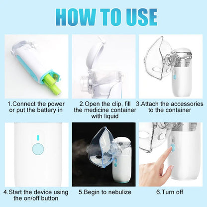 Portable Mesh Nebulizer Best Price in Pakistan, USB Rechargeable, Silent Inhaler for Kids & Adults