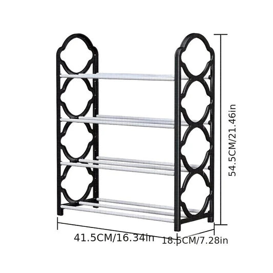 4-Layer Stainless Steel Shoe Rack – Durable & Stylish