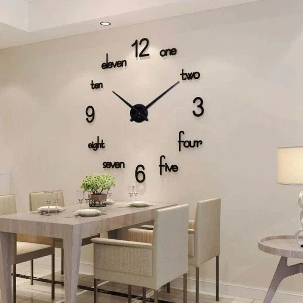 Acrylic Wall Clock 3D Wooden DIY Design Wall Decoration