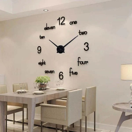 Acrylic Wall Clock 3D Wooden DIY Design Wall Decoration