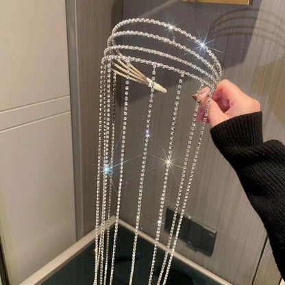 Rhinestone Tassel Headband – Stylish Hair Accessory